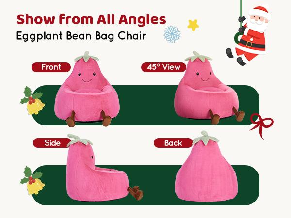Novarase 31 in & 24 in Kids Memory Foam Bean Bag Chair - Ultra Soft Floor Sofa Furniture with Detach Wash Cover, Toddler Chair, Living Room/Playroom Essential, Cool Kids Gift