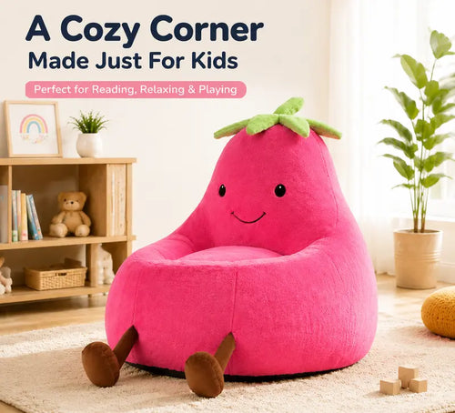 Novarase 31 in & 24 in Kids Memory Foam Bean Bag Chair - Ultra Soft Floor Sofa Furniture with Detach Wash Cover, Toddler Chair, Living Room/Playroom Essential, Cool Kids Gift