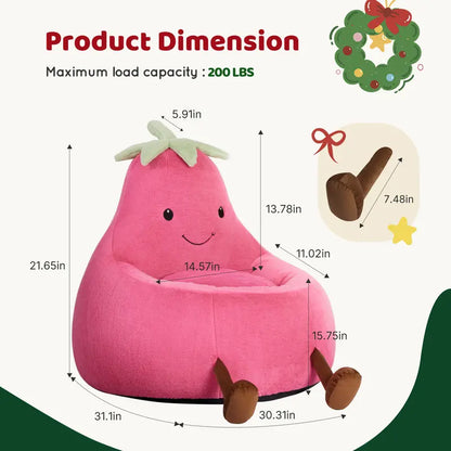 Novarase 31 in & 24 in Kids Memory Foam Bean Bag Chair - Ultra Soft Floor Sofa Furniture with Detach Wash Cover, Toddler Chair, Living Room/Playroom Essential, Cool Kids Gift